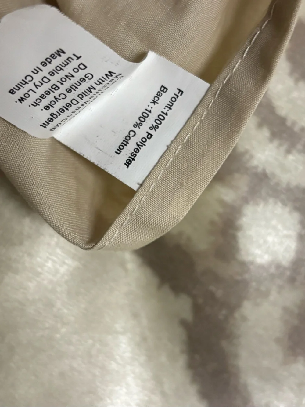 Nina Home Standard Pillow Sham Set of 2 Beige/Gray Medallion 26x20 Polyester